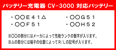 ���륹�����Хåƥ꡼���Ŵ�CV-3000�б��Хåƥ꡼