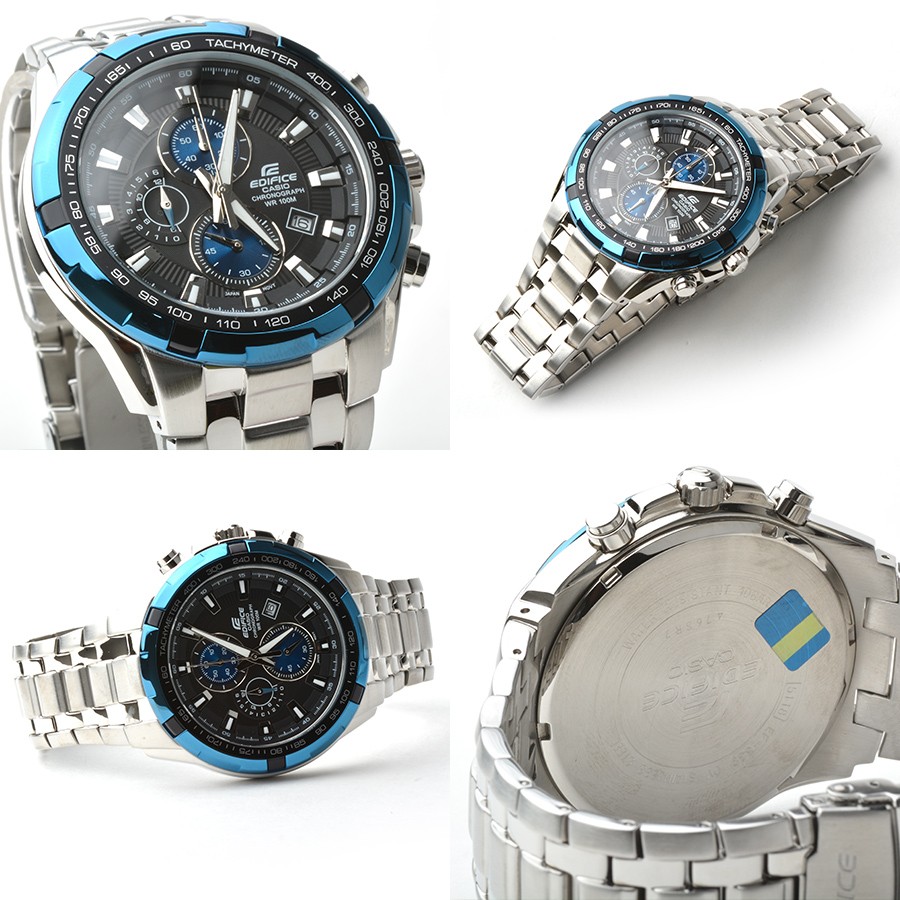 CASIO カシオ EDIFICE エディフィス EF 539D 1A2 ブルー クロノグラフ 100M防水 メンズ ウォッチ 男性用 腕時計