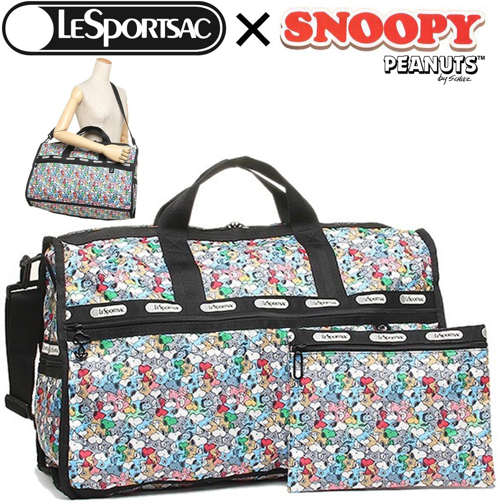レスポートサック バッグ Lesportsac 7185 P712 ピーナッツ スヌーピー Large Weekender ボストンバッグ Snoopy Mini 送料無料 Bag Lesportsac グロウ株式会社