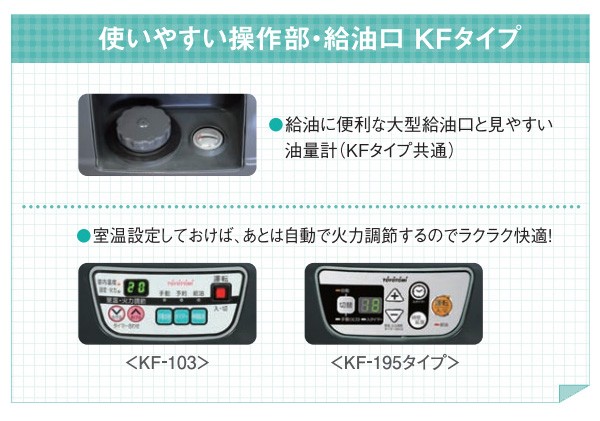 トヨトミ（TOYOTOMI） 業務用 大型石油ストーブ 鍵付きモデル コンクリート64畳 木造47畳 KF-195K