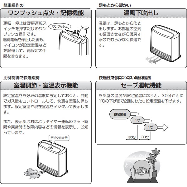 （送料無料）ガスファンヒーター リンナイ（Rinnai） ガスファンヒーター 4.07kW ＜都市ガス用＞ 12A/13A RC-N37AC