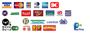 VISA,Master,JCB,Diners,AMEX,DC,UC,UFJNICOS,SAISON,CF,AEON��Х���Suice���֥󥤥�֥�,��������,�ե��ߥ꡼�ޡ���,��������K���󥯥�,�ߥ˥��ȥå�,�ǥ��꡼��ޥ���(Ʊ����Υ�ޥ����ǥ��꡼���ȥ���,������꡼��ޤ�)�ڥ�����(ATM���ͥåȥХ󥭥�)