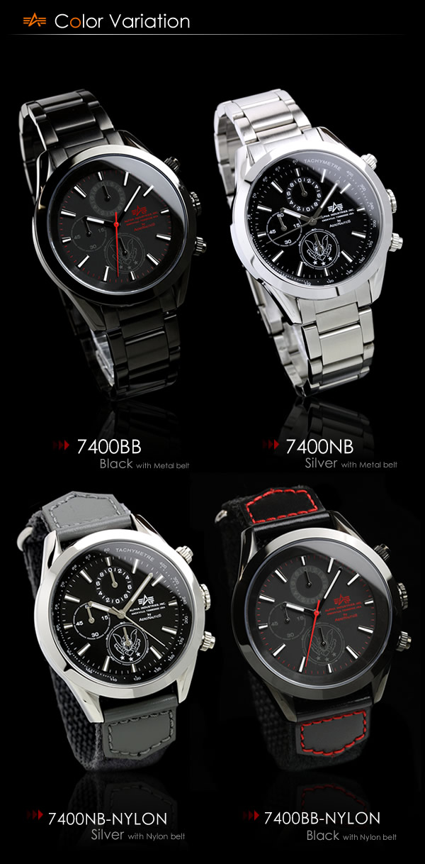 ミリタリー クロノグラフ ミリタリ 腕時計 メンズ ALPHA :7400bb:腕時計 バッグ ブランド雑貨 e-mix - 通販