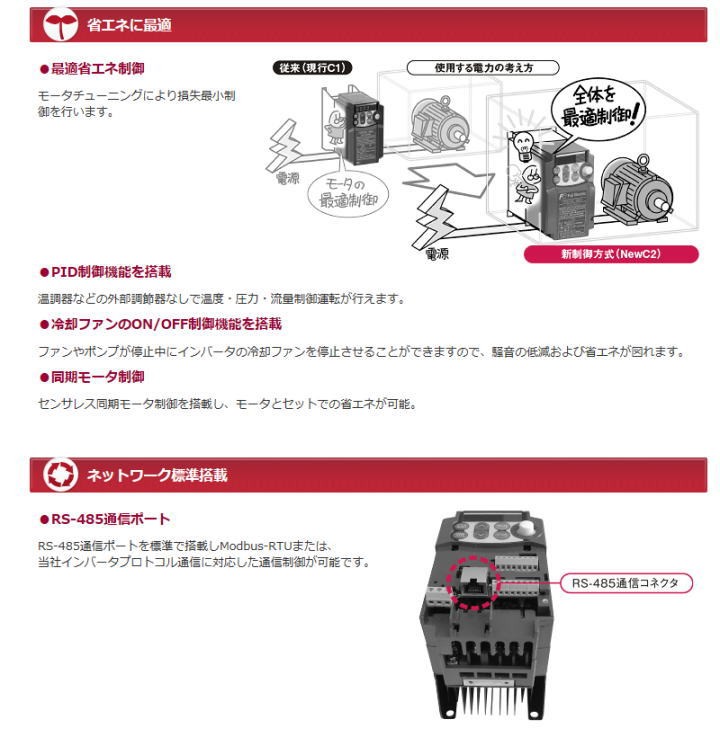 富士電機 FRN1.5C2S-2J インバータ 3相200Ｖ FRENIC-Miniシリーズ 