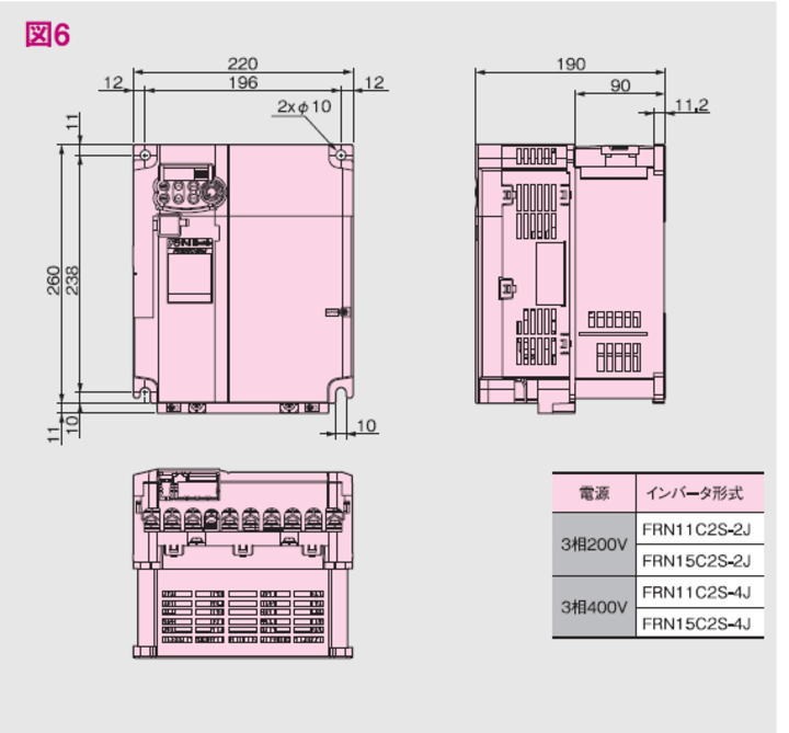 富士電機 FRN15C2S-2J インバータ 3相200Ｖ FRENIC-Miniシリーズ