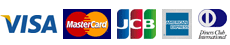 VISA、Master、JCB、American Express、ダイナース