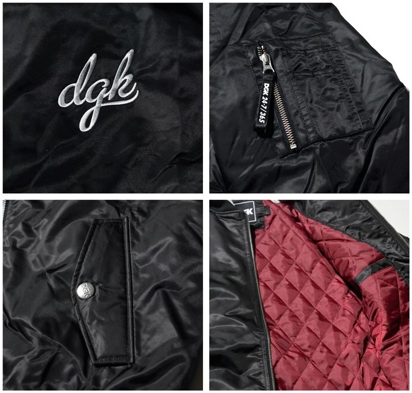 DGK ディージーケー フライトジャケット MA-1 ミリタリージャケット DEFEND JACKET ストリート系 B系 メンズ スケーター ファッション