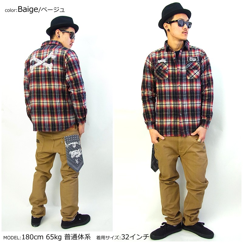 EYEDY アイディー チノパン ワークパンツ メンズ バンダナ付 PT1402 西海岸 ファッション ヒップホップ LA ストリート系