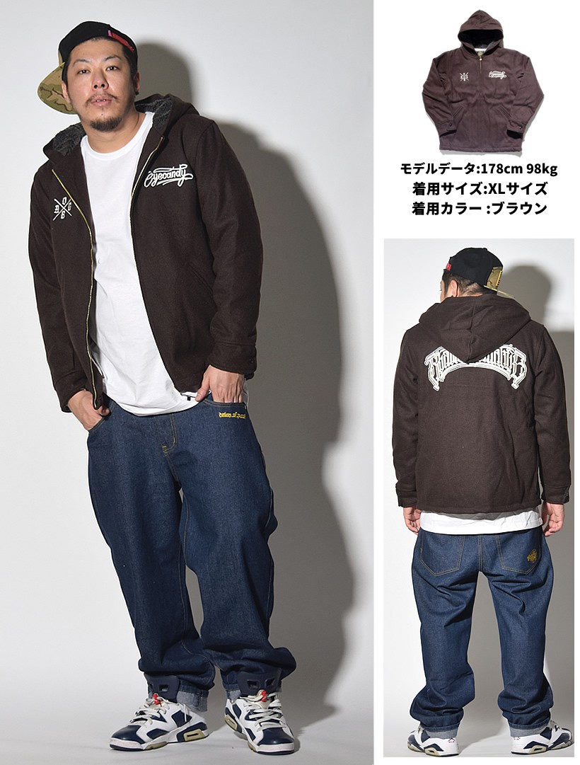 EYEDY アイディー 中綿ジャケット メンズ キルティング ボア アメカジ カジュアル ストリート B系ファッション