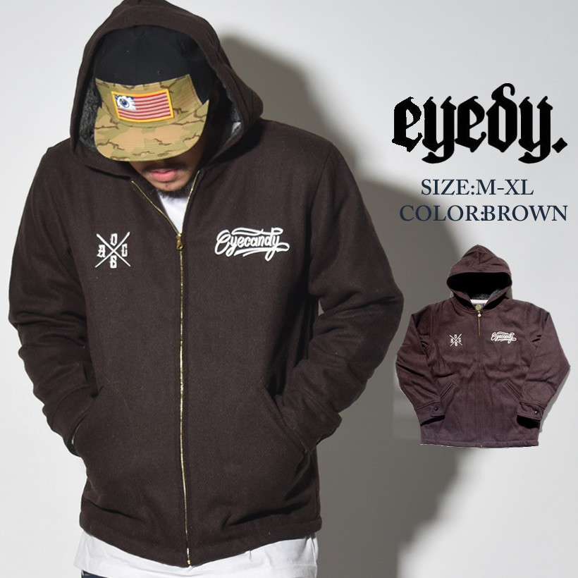 EYEDY アイディー 中綿ジャケット メンズ キルティング ボア アメカジ カジュアル ストリート B系ファッション