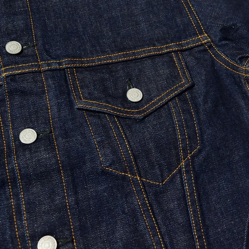 児島ジーンズ 15oz セルビッチ3rdデニムジャケット RNB550 岡山 児島産 メンズ ファッション 大きいサイズ