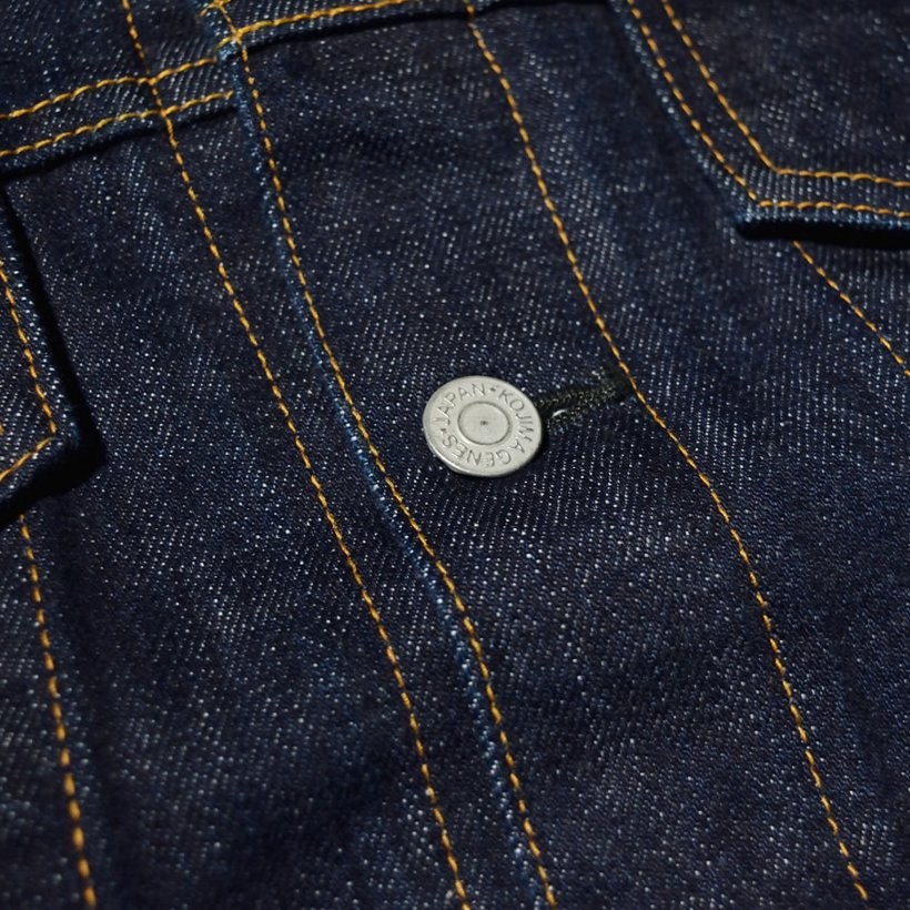 児島ジーンズ 15oz セルビッチ3rdデニムジャケット RNB550 岡山 児島産 メンズ ファッション 大きいサイズ