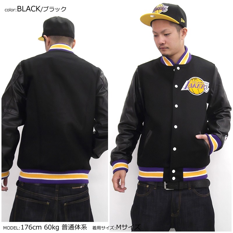 Mitchell Ness ミッチェル&ネス スタジャン 6054A NBA Los Angeles Lakers ヒップホップ B系