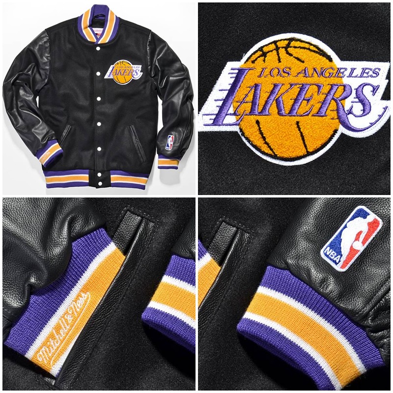 Mitchell Ness ミッチェル&ネス スタジャン 6054A NBA Los Angeles Lakers ヒップホップ B系