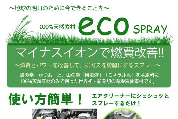 100%ŷ���Ǻ��eco-SPRAY�ʥ������ץ졼��