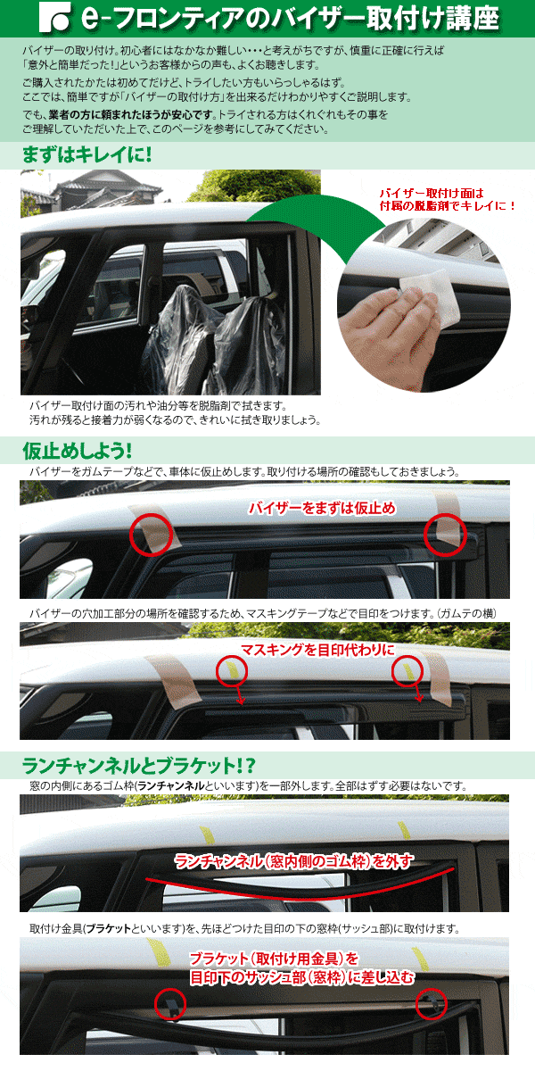 e-フロンティアのバイザー取付け講座