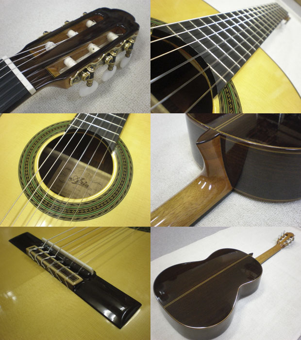 Aria クラシックギター A-100C-63 ハードケース付 セダー単板トップ アリア ガットギター 荒井貿易 価格比較: 嵐