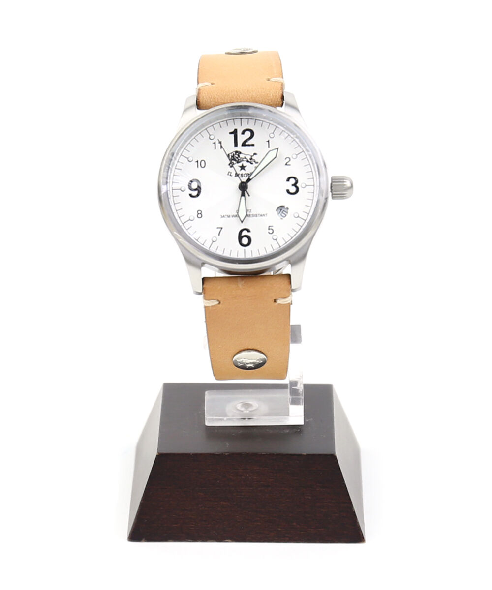 IL BISONTE(イルビゾンテ) レザー 型押しレザー カレンダー付き クォーツ式 腕時計 リストウォッチ(S)・5422310397-A のカラー画像