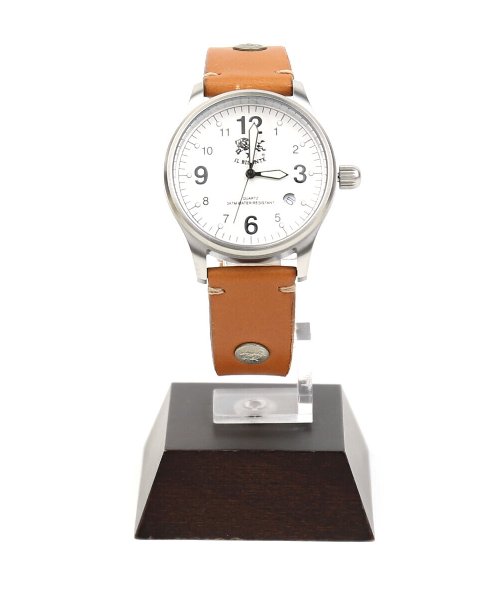 IL BISONTE(イルビゾンテ) レザー 型押しレザー カレンダー付き クォーツ式 腕時計 リストウォッチ(S)・5422310397-A のカラー画像
