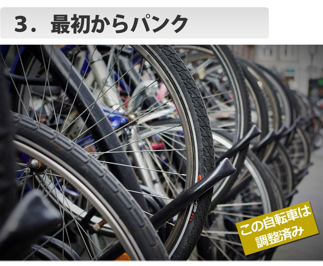 100%自転車組み立てについての説明。