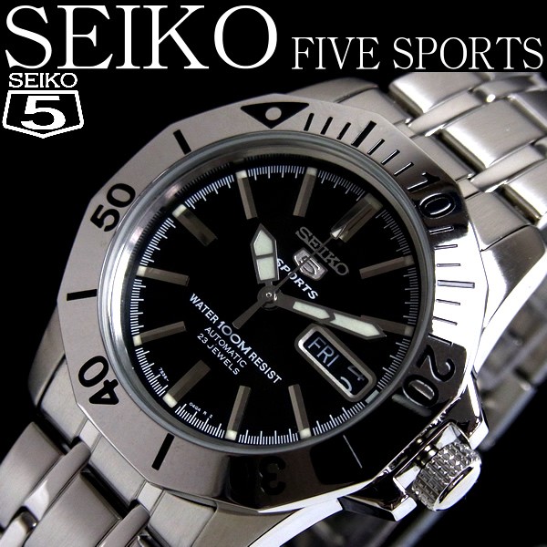 セイコー5スポーツ メンズ自動巻き腕時計 IPブラウンベゼル ブラウンダイアル ステンレスベルト SNZJ09K1 セイコーウオッチ 比較