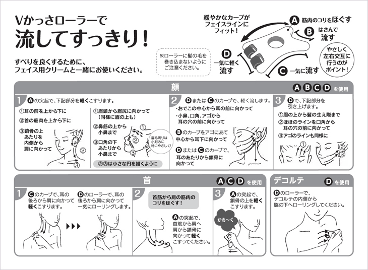 Vかっさローラー説明