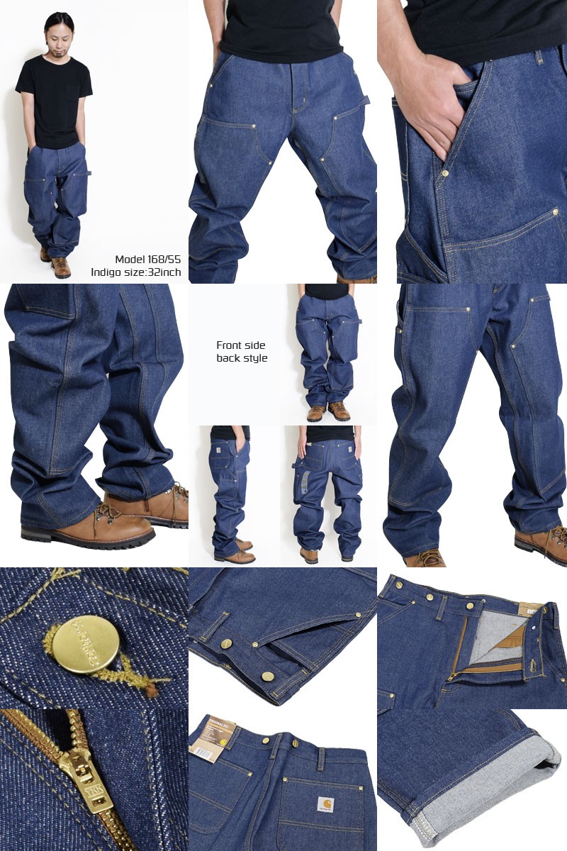 carhartt double front dungaree denim pant b07 w34 bsm00051