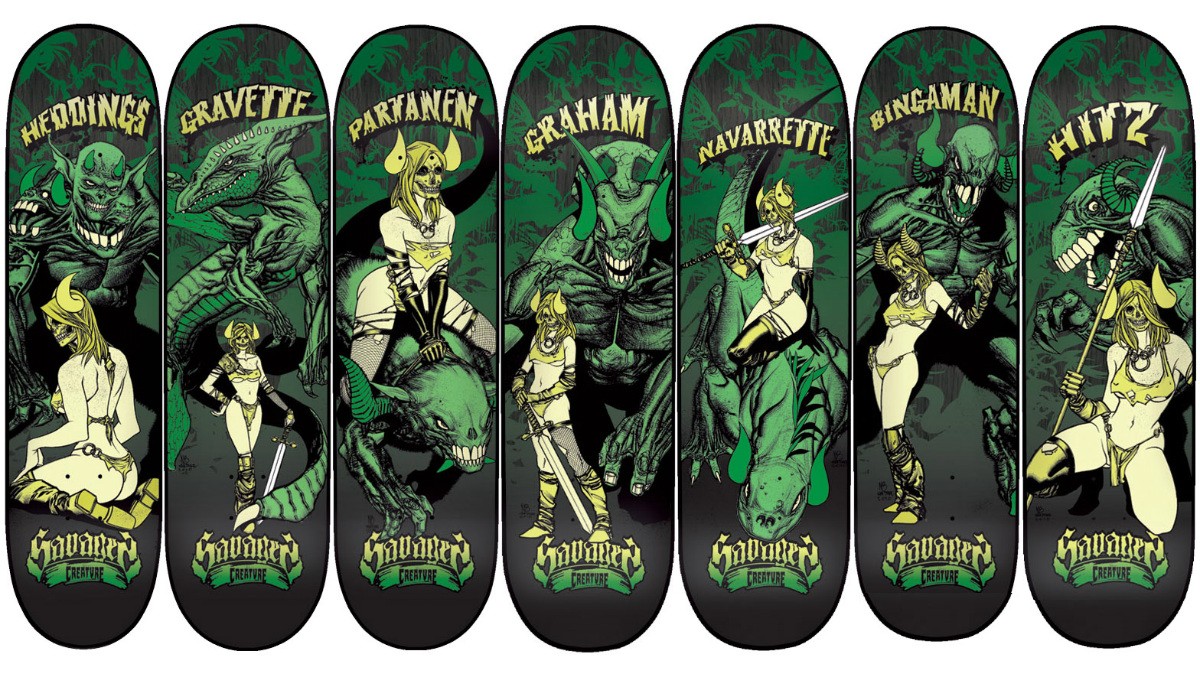 Skateboard art, Skate art, Creature decks