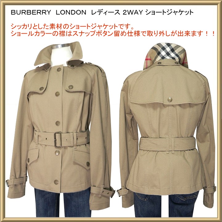 BURBERRY �С��Х꡼����ɥ� ��ǥ����� 2WAY���ץ�� ���硼�ȥ��㥱�å�BE14-152-46 ������ 