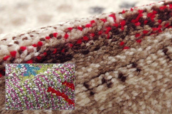 【通販超歓迎】趣きのあるギャッベ柄ウィルトン織絨毯 200×250 約 3畳 グラデーション ラグ カーペット マット 絨毯 インテリア ラグマット カーペット一般