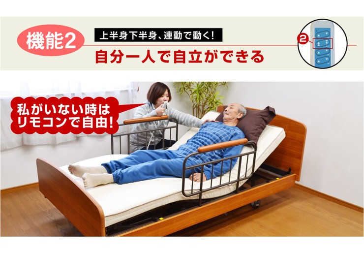 激安 電動ベッド 電動リクライニングベッド 介護 手すり 柵
