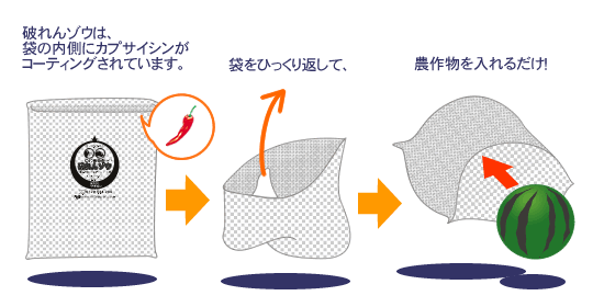 �ˤ�󥾥���Ҥä����֤��ơ�����ʪ����������