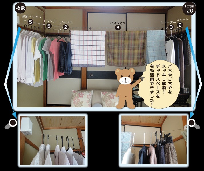 物干しワイヤーPID説明