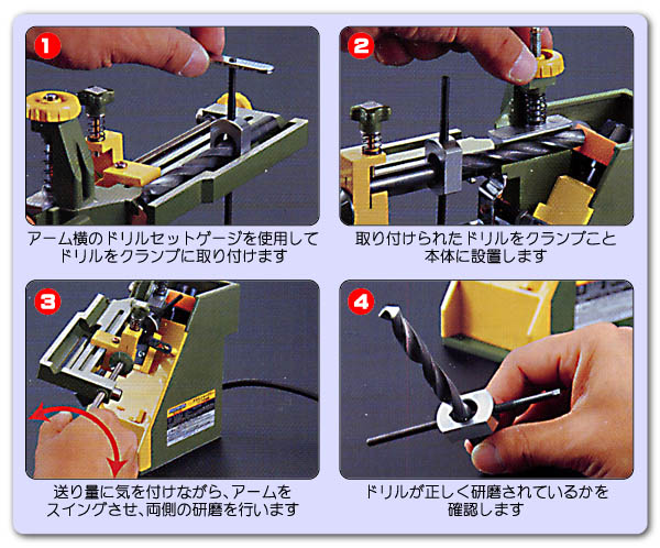 プロクソン(PROXXON) ドリルシャープナー ドリルの理想的な円錐角を