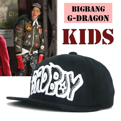 子供用 帽子 キャップ キッズ Kids Big Bang ビッグバン G Dragon ジヨン Badboy Black Cap 帽子 メンズ キャップ ヒップホップ ダンス Superstar K スーパースターケー