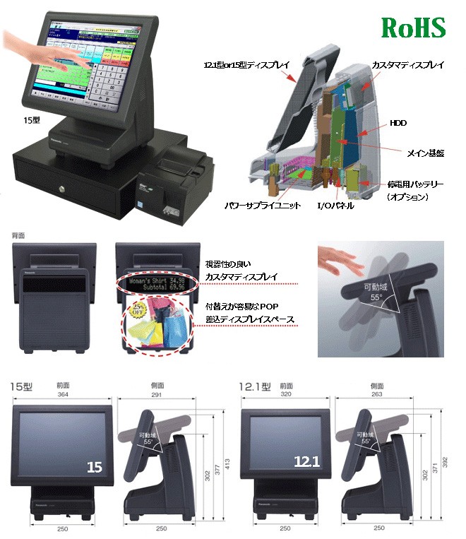 Panasonic タッチパネルPC POSワークステーション JS-925WS【15型】【送料無料】【代引手数料無料】
