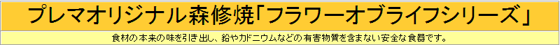プレマオリジナル森修焼「フラワーオブライシリーズ」