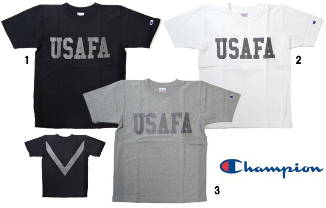 Champion チャンピオン リバースウィーブ 軍物 USAFA リフレクター プリント Tシャツ