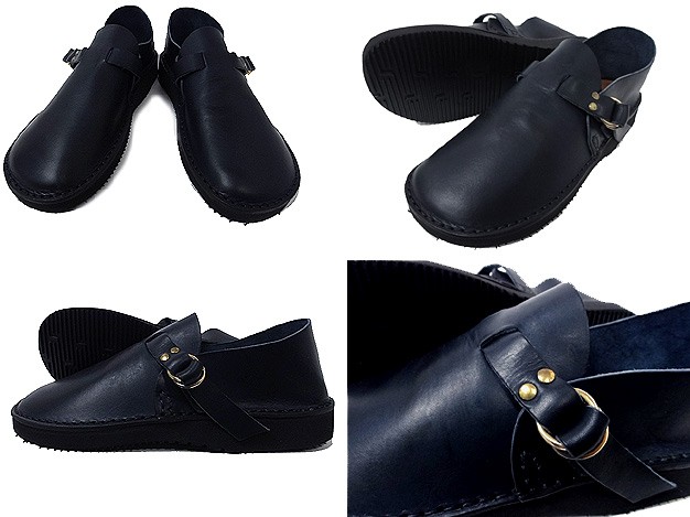 Fracap フラカップ ローカットレザーシューズ SANDAL LOW R007 ブラック