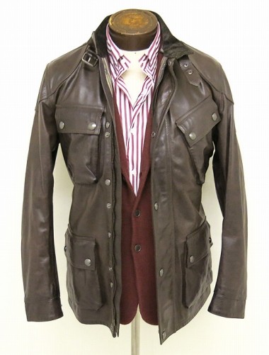 BELSTAFF/ベルスタッフ/レザーブルゾン/PANTHER/ブラックブラウン/bel301602