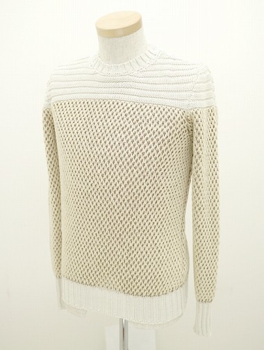 BELSTAFF ベルスタッフ コットンニット KAMDEN CREWNECK SWEATER NATURAL WHITE 2016SS春夏 bel320202