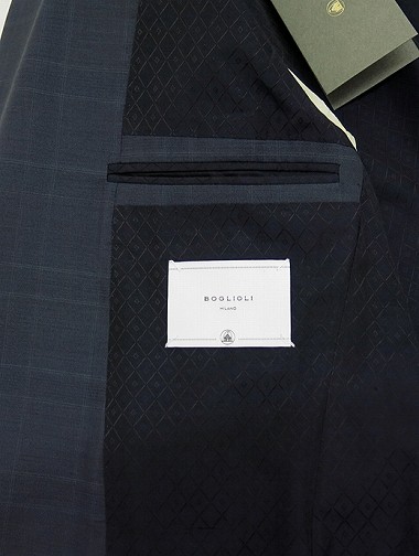 BOGLIOLI ボリオリ スーツ シングル シャドーチェック ネイビー 2016SS春夏 bog320407