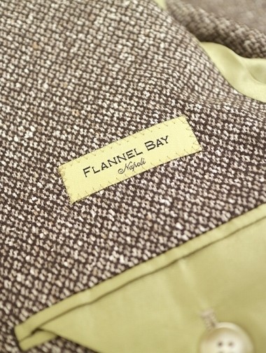 FLANNEL BAY/フランネルベイ/ウールシルクベステッドジャケット/ブラウン/fla302201