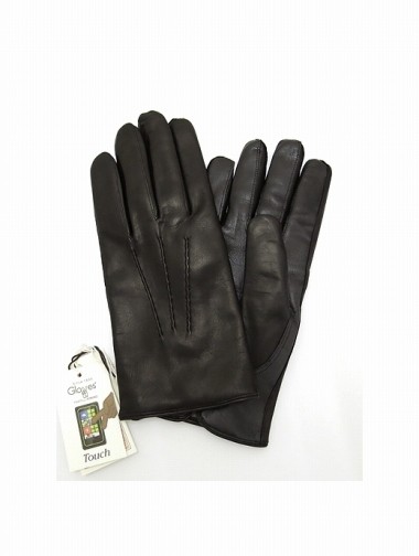 Gloves/グローブス/スマホ対応レザーグローブ/ブラック/glo302001