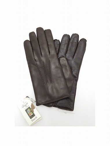 Gloves/グローブス/スマホ対応レザーグローブ/ダークブラウン/glo302001