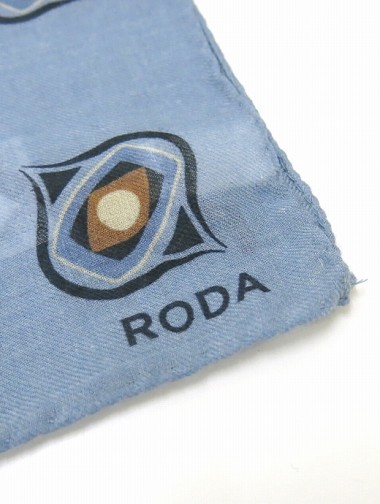 RODA/ロダ/ポケットチーフ/ウール/ブルー/rod301605