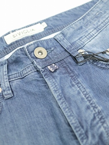 SIVIGLIA 薄手シャンブレーデニムパンツ シャンブレーブルー 2016SS春夏 svi320205