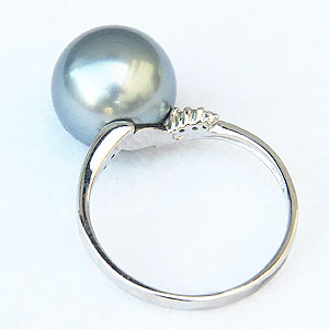 リング パール 指輪 黒真珠パール PT900プラチナリング ダイヤモンド :r12464-t:真珠の杜 - 通販 - Yahoo!ショッピング