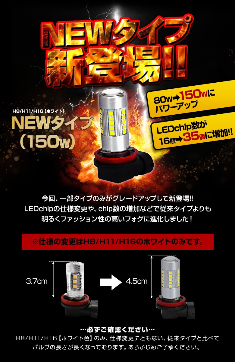 LED H8/H11/H16SMDフォグランプNEWTYPE_CREE