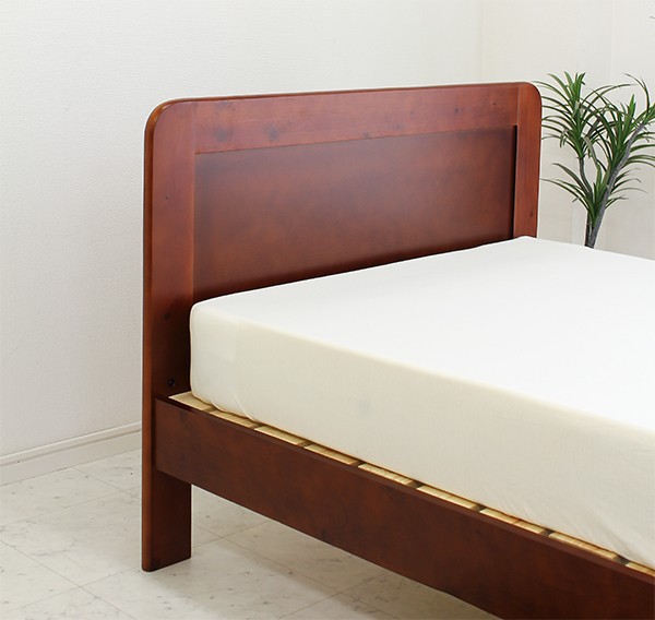 ベッド シングル すのこベッド マットレス付き ポケットコイル 木製 カントリー調